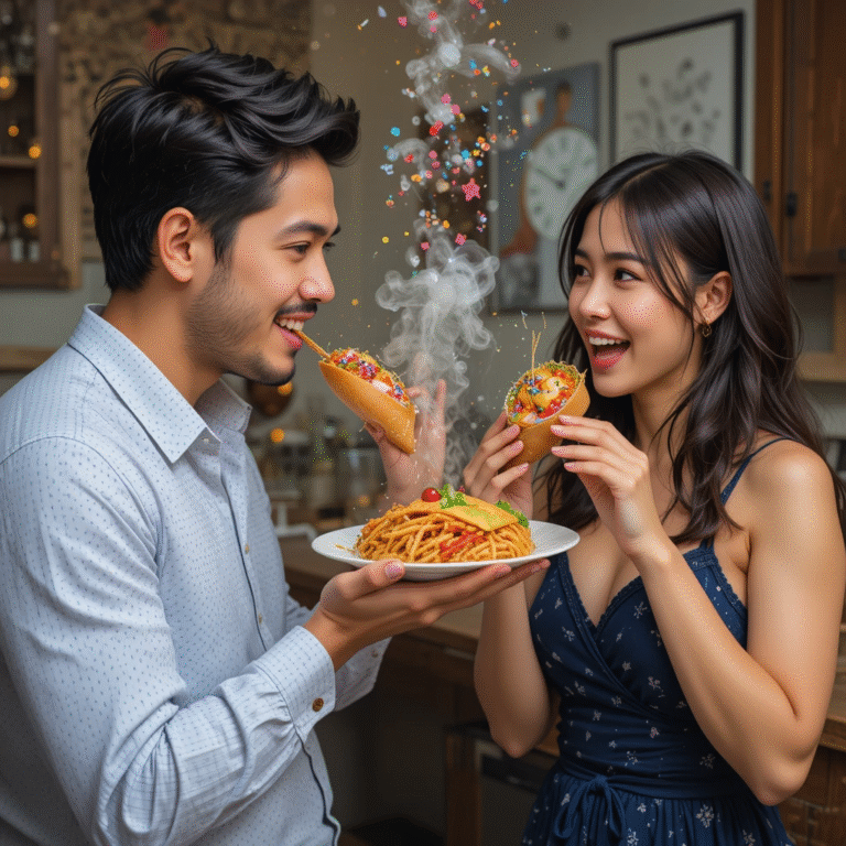 MAN SURPRISE HER WIFE WITH DIFFRENT TYPES OF FOOD